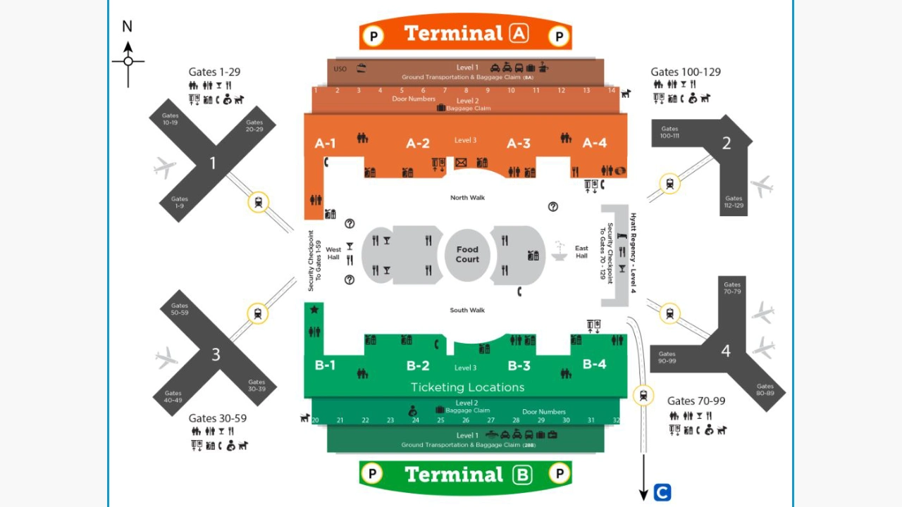Mco Airport Gates Map